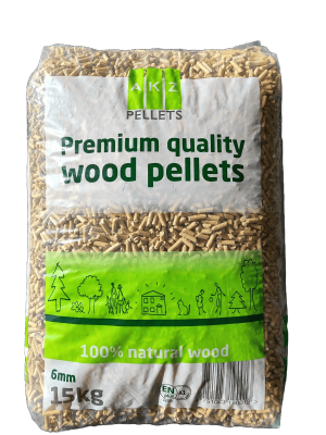 Zak AKZ houtpellets 6mm – ENplus A1 gecertificeerd, duurzaam en energiezuinig verwarmingshout voor pelletkachel