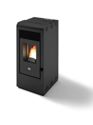 Eva Calòr Rita pelletkachel 9 kW zwart hittebestendig staal topaansluiting look